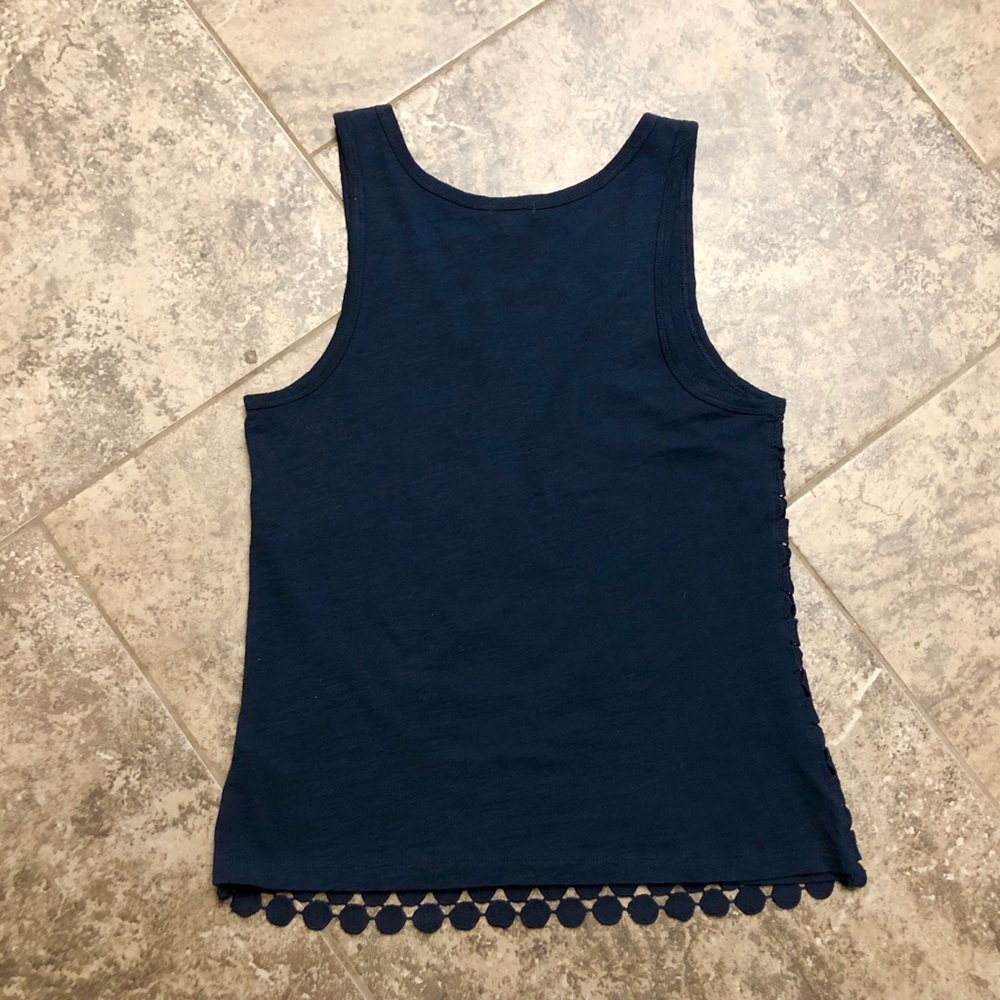 ❌SOLD❌ J.CREW TIERED DOT NAVY BLUE TANK TOP - Picture 4 of 8